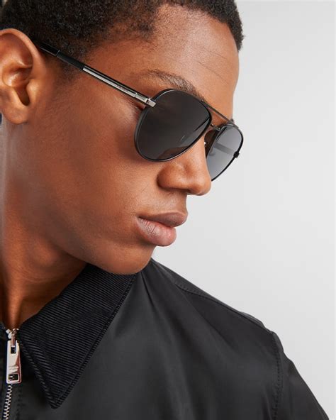 prada mcnamara black steel frames|Polarized Black Lenses Sunglasses With Iconic Metal Plaque.